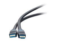 C2G 100ft (30.5m) C2G Performance Series Ultra Flexible Active High Speed HDMI Cable - 4K 30Hz In-Wall, CMG (FT4) Rated - High Speed - HDMI-kabel - HDMI han til HDMI han - 30.5 m - sort - aktiv, Ensrettet, 4K30 Hz support C2G10386