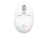 Logitech G G705 - Mus - små hænder - 6 knapper - trådløs - Bluetooth - USB Logitech LIGHTSPEED-modtager - hvid 910-006367