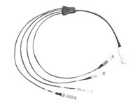 Cisco Direct-Attach Breakout Cable - Netværkskabel - QSFP+ (han) til SFP+ (han) - 2 m - SFF-8431/SFF-8436/SFF-8461 - passivt - brun - for P/N: N9K-C93180YC-FX3, N9K-C9336C-FX2-E, NC55-MPA-4H-HX-S=, NC57-24X400G-BA=, UCS-FI-64108 QSFP-4SFP10G-CU2M=