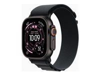 Apple Watch Ultra 3 - 49 mm - sort titanium - Ja smart ur med Alpine Loop - tekstil - sort - båndstørrelse: S - 64 GB - LTE, NFC, Wi-Fi 4, UWB, Bluetooth - 5G - 61.8 g MF0Q4DH/A