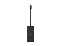 Belkin - Video adapter - 24 pin USB-C han til HD-15 (VGA), DVI-I, HDMI, DisplayPort hun - sort - 4K support AVC003BTBK