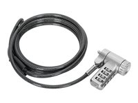 Targus DEFCON Ultimate - Sikkerhedskabelslås - universelt serialiseret - sølv - 2 m ASP96GLX-S