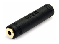 StarTech.com 3.5mm Female to Female Coupler - 3.5mm Audio Coupler - Gold Plated Connectors - Female/Female - Aux Cord Adapter (GCAUD3535FF) - Lydkobling - mini-phone stereo 3.5 mm hun til mini-phone stereo 3.5 mm hun - sort - for P/N: MU15MMS, MU6MMS, SV231QDVIUA, SV231TDVIUA, SV431DL2DU3A, SV431TDVIUA GCAUD3535FF