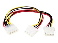 StarTech.com LP4 to 2x LP4 Power Y Splitter Cable M/F - LP4 Splitter - Molex Y Splitter - Molex Splitter (PYO2L) - Strømkabel - 4-PIN intern strøm (hun) til 4-PIN intern strøm (han) - 0.2 m - for P/N: ATX2POWER450, ATX2POWR350E, ATX2POWR400E, HSB225S3R, IDE2SAT2, S25SLOTR, SATSASBP425 PYO2L
