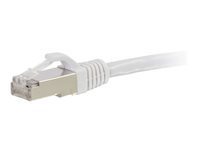 C2G Cat5e Booted Shielded (STP) Network Patch Cable - Patchkabel - RJ-45 (han) til RJ-45 (han) - 50 m - STP - CAT 5e - formet - hvid 83890