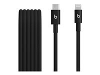 Beats - Lightning-kabel - 24 pin USB-C han til Lightning han - 1.5 m - boltsort - flettet kabel, Fast Charging, forstærket design MDGK4ZM/A
