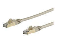 StarTech.com 5m CAT6A Ethernet Cable, 10 Gigabit Shielded Snagless RJ45 100W PoE Patch Cord, CAT 6A 10GbE STP Network Cable w/Strain Relief, Grey, Fluke Tested/UL Certified Wiring/TIA - Category 6A - 26AWG (6ASPAT5MGR) - Patchkabel - RJ-45 (han) til RJ-45 (han) - 5 m - STP - CAT 6a - formet, knastfri - grå 6ASPAT5MGR