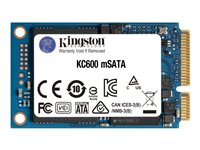 Kingston KC600 - SSD - krypteret - 512 GB - intern - mSATA - SATA 6Gb/s - 256-bit AES - TCG Opal Encryption, Self-Encrypting Drive (SED) SKC600MS/512G