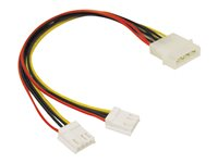 C2G "Y" Cable - Strøm-splitter - 4-PIN mini-strømforsyningsforbinder (hun) til 4-PIN intern strøm (han) 81846