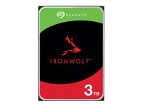 Seagate IronWolf ST3000VN006 - Harddisk - 3 TB - intern - SATA 6Gb/s - 5400 rpm - buffer: 256 MB - med 3 års Seagate Rescue Data Recovery ST3000VN006