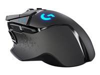 Logitech Gaming Mouse G502 LIGHTSPEED - Mus - optisk - 11 knapper - trådløs, kablet - 2.4 GHz - trådløs modtager (USB) 910-005567