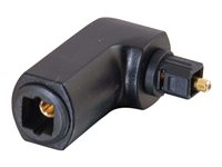 C2G Velocity - Adapter til højre vinkel - TOSLINK han til TOSLINK hun - sort 80327