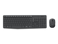 Logitech MK235 - Tastatur og mus-sæt - trådløs - 2.4 GHz - fransk 920-007907