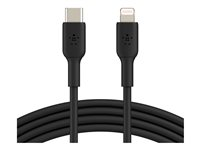 Belkin BoostCharge - Lightning-kabel - USB-C han til Lightning han - 1 m - sort - USB Power Delivery (18 W) CAA003BT1MBK