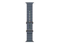 Apple - Rem for smart watch - 49 mm, naturlig titanfinish - 130 - 200 mm - anker blå - for Watch Hermès Series 9, SE 3, Series 10, Series 11, Series 8, Series 9, Ultra 2, Ultra 3 MGCC4ZM/A