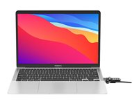 Compulocks Ledge Lock Adapter for MacBook Air M1 with Combination Cable Lock - Adapter til låsning af slot for sikkerhed - med kombokabellås - sølv - for MacBook Air 13,3" MBALDG03CL