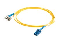 C2G LC-ST 9/125 OS1 Duplex Singlemode PVC Fiber Optic Cable (LSZH) - Patchkabel - ST enkelttilstand (han) til LC enkelttilstand (han) - 2 m - 2 m. - fiberoptik - duplex - 9 / 125 micron - OS1 - halogenfri - gul 85596