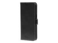 Insmat Flip Case - Flipomslag til mobiltelefon - ægte læder - sort - for Samsung Galaxy S8 650-2538