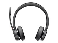 Poly Voyager 4320-M - Voyager 4300 UC series - headset - på øret - Bluetooth - trådløs, kablet - USB-C - sort - Certified for Microsoft Teams, Zoom Certified 77Z32AA