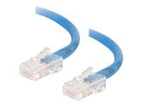 C2G Cat5e Non-Booted Unshielded (UTP) Network Crossover Patch Cable - Krydskabel - RJ-45 (han) til RJ-45 (han) - 2 m - UTP - CAT 5e - strenget, uniboot - blå 83300