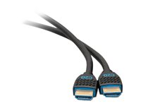 C2G 1ft 4K HDMI Cable - Performance Series Cable - Ultra Flexible - M/M - High Speed - HDMI-kabel - HDMI han til HDMI han - 30 cm - sort C2G10373