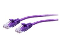 C2G 7ft (2.1m) Cat6a Snagless Unshielded (UTP) Slim Ethernet Network Patch Cable - Purple - Patchkabel - RJ-45 (han) til RJ-45 (han) - 2.1 m - 4.8 mm - UTP - CAT 6a - formet, knastfri - lilla C2G30191