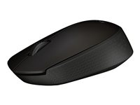 Logitech B170 - Mus - optisk - 3 knapper - trådløs - 2.4 GHz - trådløs modtager (USB) - sort 910-004798