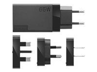 Lenovo 65W USB-C Travel Adapter - Strømforsyningsadapter - AC 100-240 V - 65 Watt - sort 40AW0065WW