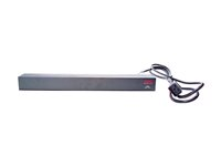 APC Basic Rack-Mount PDU - Strømfordelingsenhed (rackversion) - AC 208/230 V - input: IEC 60320 C20 - output-stikforbindelser: 12 (power IEC 60320 C13) - 1U - 19" - 2.5 m ledning - sort - for P/N: SMTL1000RMI2UC, SMX1000C, SMX1500RM2UC, SMX1500RM2UCNC, SMX750C, SMX750CNC AP9565