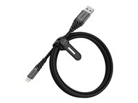 OtterBox Premium - Lightning-kabel - USB han til Lightning han - 1 m - mørk askegrå 78-52643