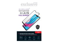 Insmat Exclusive - Skærmbeskytter for mobiltelefon - fuld skærm, strålende - 2.5D - glas - rammefarve sort - for Samsung Galaxy A15, A15 5G 861-1525