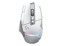 Logitech G G502 X PLUS - Mus - optisk - 11 knapper - trådløs - 2.4 GHz - USB Logitech LIGHTSPEED-modtager - hvid 910-006171