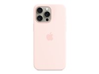 Apple - Bagsidecover til mobiltelefon - MagSafe-kompatibilitet - silicone - Lys pink - for iPhone 15 Pro Max MT1U3ZM/A