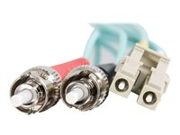 C2G LC-ST 10Gb 50/125 OM3 Duplex Multimode PVC Fiber Optic Cable (LSZH) - Netværkskabel - ST multimodus (han) til LC multimodus (han) - 10 m - 10 m. - fiberoptik - duplex - 50 / 125 my - OM3 - halogenfri - akvamarin 85545