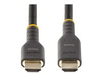 StarTech.com 30ft (10m) Active HDMI Cable w/ Ethernet - HDMI 2.0 4K 60Hz UHD - Rugged HDMI Cord w/ Aramid Fiber - Durable High Speed HDMI Cable - Heavy-Duty HDMI 2.0 Cable - High Speed - HDMI-kabel med Ethernet - HDMI han til HDMI han - 10 m - sort RH2A-10M-HDMI-CABLE