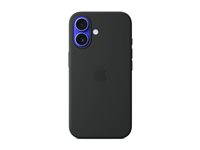 Apple - Bagsidecover til mobiltelefon - MagSafe-kompatibilitet - silicone - sort - for iPhone 16 MYY13ZM/A