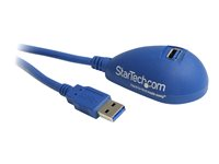 StarTech.com 5 ft Desktop SuperSpeed USB 3.0 Extension Cable - A to A M/F - USB extension cable - USB Type A (M) to USB Type A (F) - 5 ft - black - USB3SEXT5DSK - USB forlængerkabel - USB Type A (han) til USB Type A (hun) - 1.5 m - sort - for P/N: 2SD4FCRU3, CFASTRWU3, FCREADMICRO3, MSDREADU3CA, USB3SAA3MBK USB3SEXT5DSK
