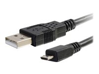 C2G 9.8ft USB to Micro B Cable - USB A to Micro USB Cable - USB 2.0 - M/M - USB-kabel - USB (han) til Micro-USB Type B (han) - 3 m - sort 27366