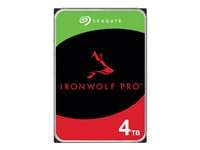 Seagate IronWolf Pro ST4000NT001 - Harddisk - 4 TB - intern - 3.5" - SATA 6Gb/s - 7200 rpm - buffer: 256 MB - med 3 års Seagate Rescue Data Recovery ST4000NT001