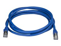 StarTech.com 2m CAT6A Ethernet Cable, 10 Gigabit Shielded Snagless RJ45 100W PoE Patch Cord, CAT 6A 10GbE STP Network Cable w/Strain Relief, Blue, Fluke Tested/UL Certified Wiring/TIA - Category 6A - 26AWG (6ASPAT2MBL) - Patchkabel - RJ-45 (han) til RJ-45 (han) - 2 m - STP - CAT 6a - formet, knastfri - blå 6ASPAT2MBL