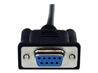StarTech.com 1m Black DB9 RS232 Serial Null Modem Cable F/M - DB9 Male to Female - 9 pin Null Modem Cable - 1x DB9 (M), 1x DB9 (F), Black - Nulmodem-kabel - DB-9 (hun) til DB-9 (han) - 1 m - sort - for P/N: 1P3FPC-USB-SERIAL, ICUSB2321F, ICUSB2324, ICUSB2324I, ICUSB232PRO, ICUSB232V2 SCNM9FM1MBK