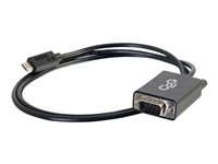 C2G USB 2.0 USB C to DB9 Serial RS232 Adapter Cable Black - USB / serielkabel - DB-9 (han) til USB-C (han) - omvendelig C-stikforbindelse - sort 88842
