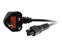 C2G Laptop Power Cord - Strømkabel - IEC 60320 C5 til BS 1363 (han) - AC 250 V - 2 m - formet - sort - United Kingdom 80602