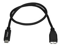 StarTech.com USB C to Micro USB Cable - 3 ft / 1m - USB 3.1 - 10Gbps - Micro USB Cord - USB Type C to Micro USB Cable (USB31CUB1M) - USB-kabel - USB-C (han) til Micro-USB Type B (han) - USB 3.1 - 1 m - sort - for P/N: HB31C2A2CB, PEXUSB311AC3, PEXUSB312A1C1H, PEXUSB312A2C2V, PEXUSB312C3, PEXUSB321C USB31CUB1M