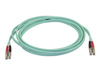 StarTech.com Aqua OM4 Duplex Multimode Fiber - 3m/ 9 ft - 100 Gb - 50/125 - OM4 Fiber - LC to LC Fiber Patch Cable (450FBLCLC3) - Netværkskabel - LC multimodus (han) til LC multimodus (han) - 3 m - 3 m. - fiberoptik - duplex - 50 / 125 my - OM4 - akvamarin 450FBLCLC3