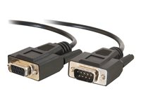C2G - Serielforlængerkabel - DB-9 (hun) til DB-9 (han) - 3 m - formet, tommelskruer - sort 81378
