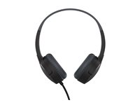 Belkin SoundForm Mini - Hovedtelefoner med mik. - på øret - kablet - 3,5 mm jackstik - sort AUD004BTBK
