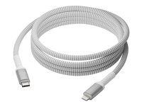 dbramante1928 re-charge - Lightning-kabel - USB-C han til Lightning han - 2.5 m - flettet kabel, 100 % genbrugt plastik CB25CLGR7121