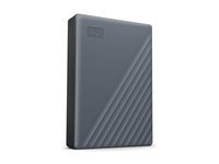 WD My Passport WDBY3J0060BGY - Harddisk - krypteret - 6 TB - ekstern (bærbar) - USB 3.2 Gen 1 - 256-bit AES - silikonegrå WDBY3J0060BGY-WESN