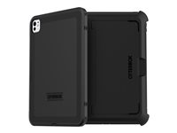 OtterBox Defender Series - Beskyttende kasse bagsidecover til tablet - grov - polykarbonat, termoplastisk elastomer (TPE) - sort - 11" - for Apple 11-inch iPad Pro (M4) 77-95237